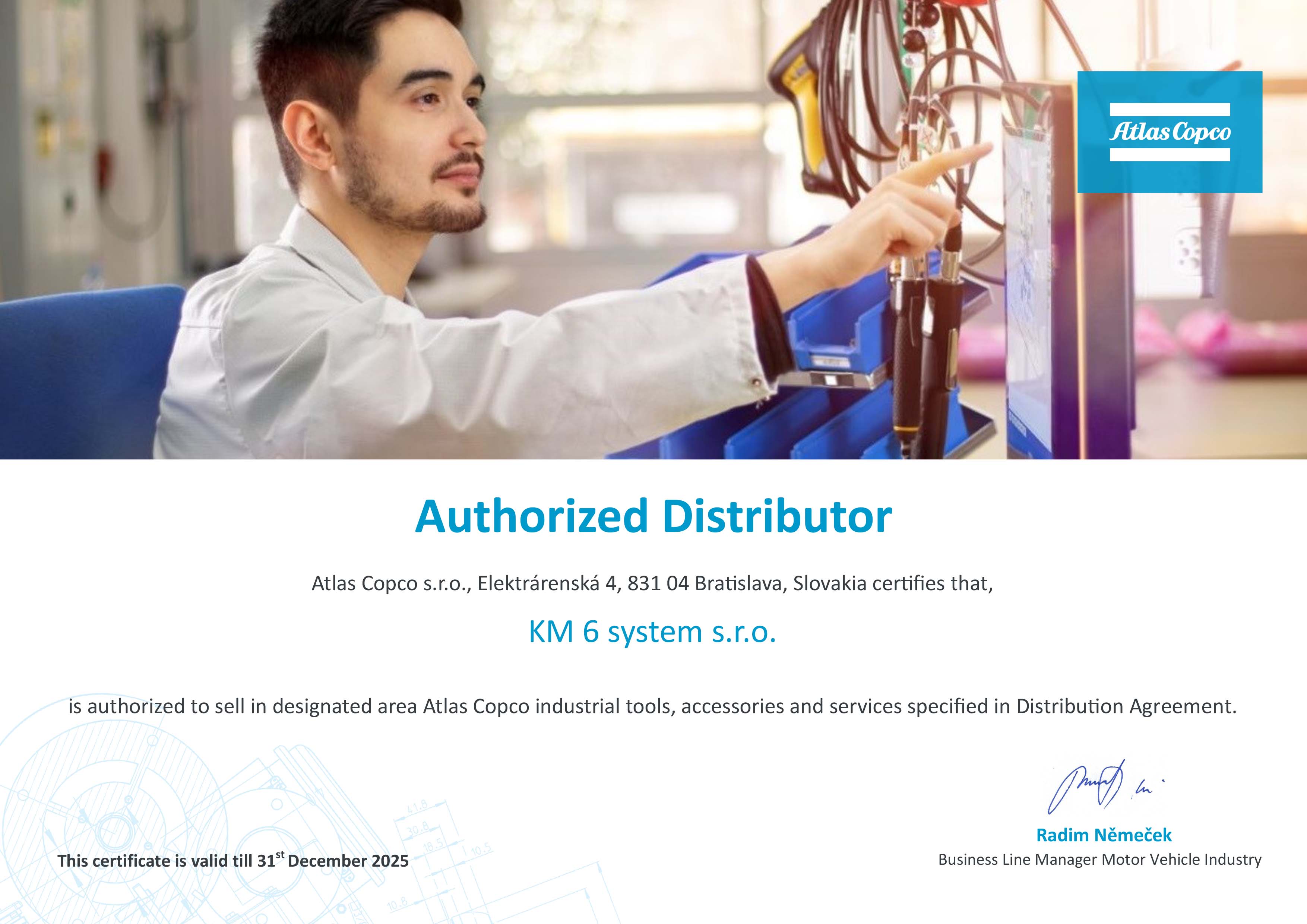 Autorizovaný distributor Atlas Copco